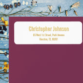 Creëer Custom Golden Modern Return Address Label