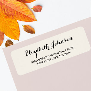 Creëer Custom Modern Elegant Ivoor Retouradres Etiket