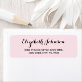 Creëer Custom Modern Elegant Roze Retouradres Etiket (Insitu)