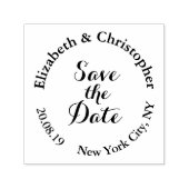 Creëer Custom Modern Elegant Save the Date Wedding Zelfinktende Stempel (Design)