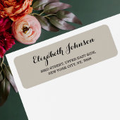 Creëer Custom Modern Elegant Taupe Retouradres Etiket