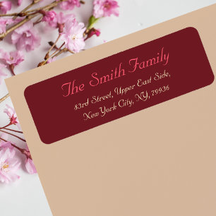 Creëer Custom Moderne Elegant Return Address Label