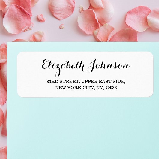 Creëer Custom Moderne Elegant Return Address Label
