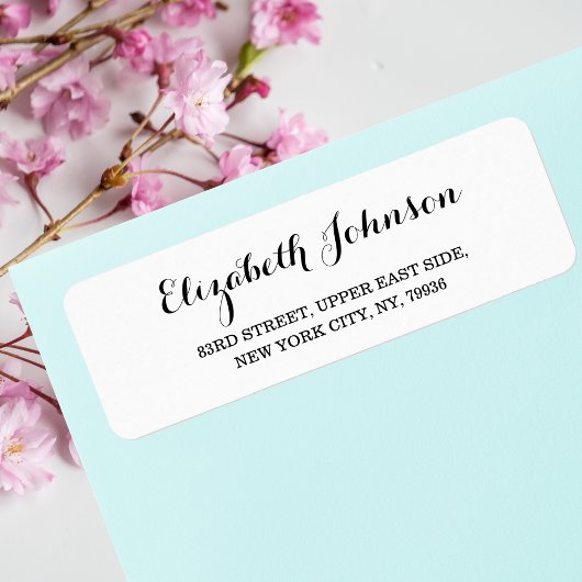 Creëer Custom Moderne Elegant Return Address Label