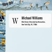 Creëer Custom Monogram Modern Return Adres Label