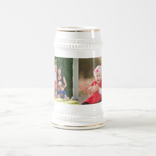 Creëer Custom Mooie Bierliefhebber Stein Foto Mok (Center)