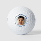 Creëer Custom Photo Golfer Blue Gepersonaliseerde  Golfballen (Voorkant)