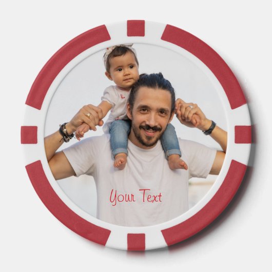 Creëer Custom Photo Home Toernooi Game Night Poker Chips (Voorkant)
