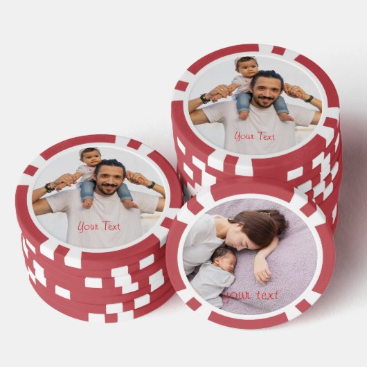 Creëer Custom Photo Home Toernooi Game Night Poker Chips (Opstapeling)