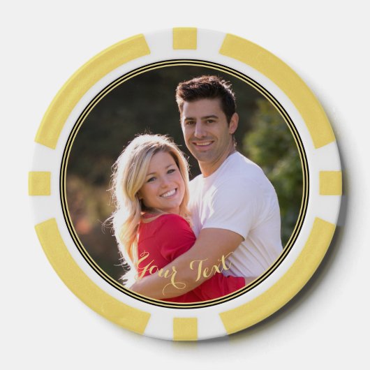 Creëer Custom Photo Home Toernooi Game Night Poker Chips (Voorkant)