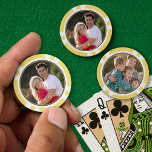 Creëer Custom Photo Home Toernooi Game Night Poker Chips<br><div class="desc">Creëer uw eigen aangepaste, gepersonaliseerde, elegante faux gouden lettertype / typografie, monogram, foto poker chips, in 9 levendige kleuren, en met een gestructureerd oppervlak voor eenvoudige stapeling. Om aan te passen, voeg je gewoon je favoriete familie / paar / kinderen / huisdieren / bruiloft / reisfoto aan de voorkant &...</div>