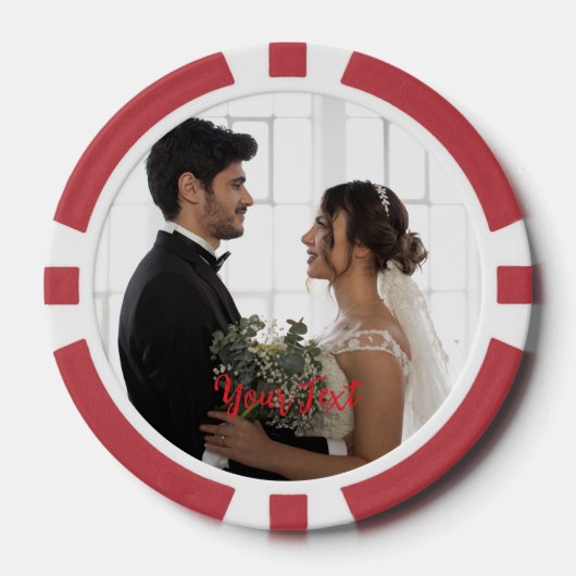 Creëer Custom Photo Home Toernooi Game Night Poker Chips (Voorkant)