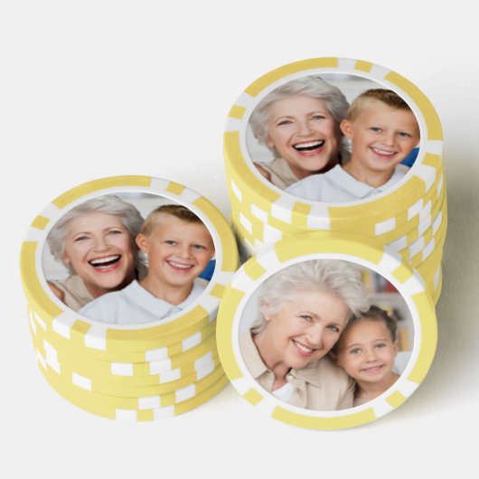 Creëer Custom Photo Home Tournament Game Poker Chips (Opstapeling)