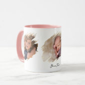 Creëer Custom Photo Text Cool Ringer Tea Coffee Mok (Voorkant links)