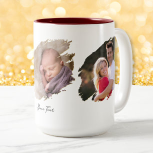 Creëer Custom Photo Text Two-Tone Tea Coffee Mok