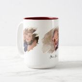 Creëer Custom Photo Text Two-Tone Tea Coffee Mok (Voorkant links)