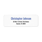 Creëer Custom Plain Elegant Retouradres Label (Voorkant)