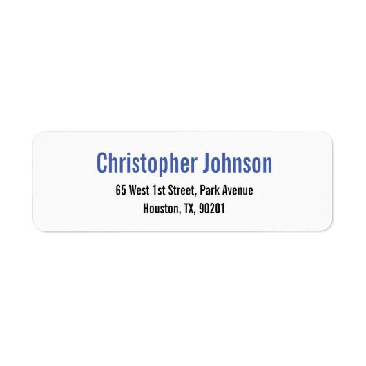 Creëer Custom Plain Elegant Retouradres Label (Voorkant)