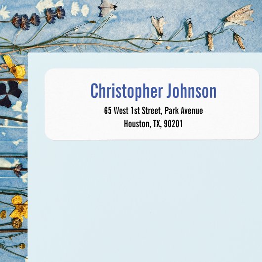 Creëer Custom Plain Elegant Retouradres Label