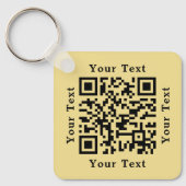 Creëer Custom QR Code Bedrijfsbedrijf Logo Gold Sleutelhanger (Voorkant)