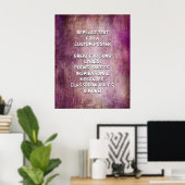 Creëer Custom Quote Brown Raspberry Grunge Texture Poster (Thuiskantoor)