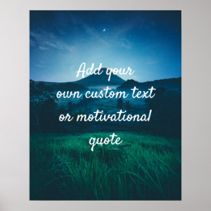 Creëer Custom Quote Poster — Mountain in Dusk