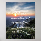 Creëer Custom Quote Poster — Mountain Sunset (Voorkant)