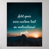 Creëer Custom Quote Poster — Mountain Sunset (Voorkant)