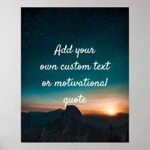 Creëer Custom Quote Poster — Mountain Sunset