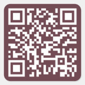 Creëer Custom Small Business Owner Website QR Code Vierkante Sticker (Voorkant)