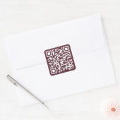 Creëer Custom Small Business Owner Website QR Code Vierkante Sticker (Envelop)