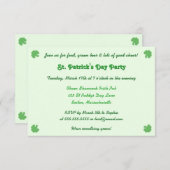 Creëer Custom St Patricks Day Feestuitnodiging Kaart (Voorkant / Achterkant)