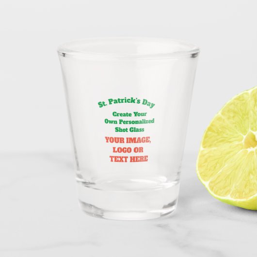 Creëer Custom St Patricks Day gepersonaliseerd Shot Glas (Voorkant)