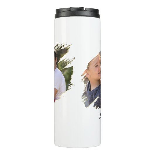 Creëer Custom Steel Dubbele Wand Foto Tekst Reizen Thermosbeker (Achterkant)