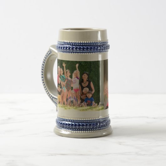 Creëer Custom  Style Beer Stein Foto Mok (Voorkant links)