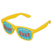 Creëer Custom Text Cool Party Shades Zonnebril (Gekanteld)