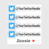 Creëer Custom Twitter Handle Social Media Stickers (Vel)
