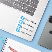 Creëer Custom Twitter Handle Social Media Stickers (Laptop met iPhone)