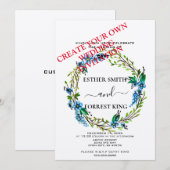 Creëer Custom Wedding Invitation, DIY Wedding Kaar Kaart (Voorkant / Achterkant)