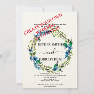 Creëer Custom Wedding Invitation, DIY Wedding Kaar Kaart