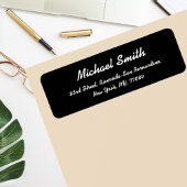 Creëer Custom Zwart Elegant Retouradres Label