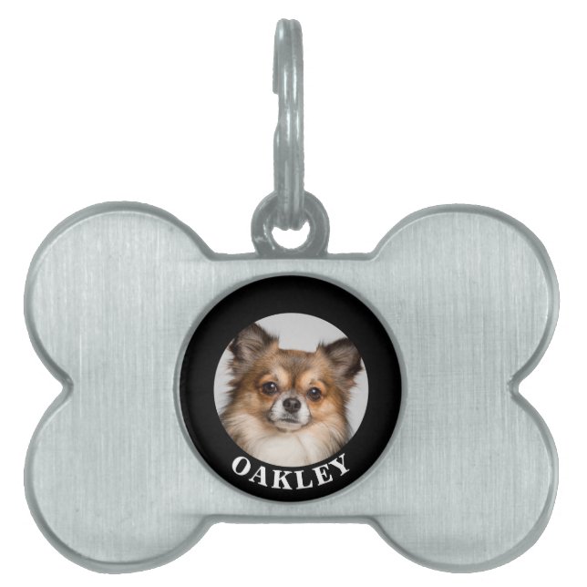 Creëer de aangepaste foto/bewerkbare omlijsting va huisdieren naamplaatje (voorkant)