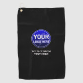 Creëer de aangepaste logo/bewerkbare sjabloon van golfhanddoek (Voorkant)