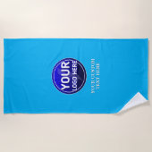 Creëer de aangepaste logo/bewerkbare sjabloon van strandlaken (Voorkant)