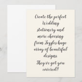 Creëer De perfecte bruiloft briefpapier en meer Kaart (Voorkant / Achterkant)