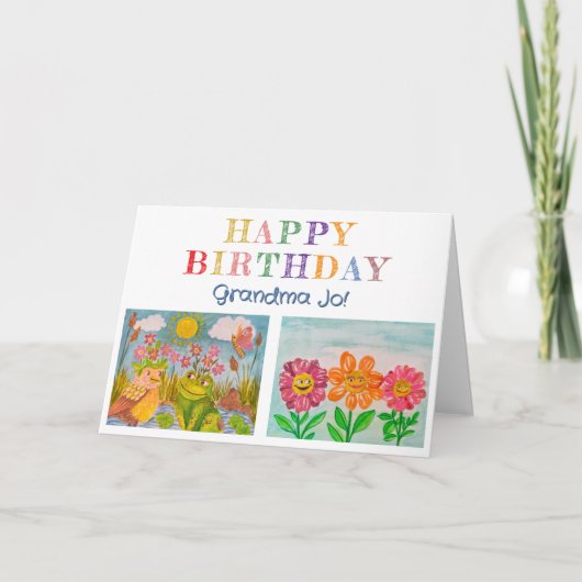 Creëer De verjaardag van de grootmoeder van je eig Kaart (Voorkant)