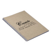 creëer--definitie roestbruin notitieboek (Rechterzijde)