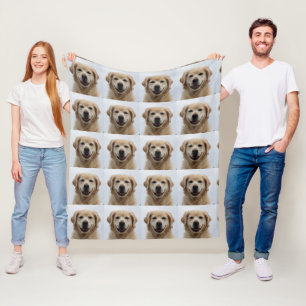 Creëer Dog Photo Pet Puppy Patroon Fleece Deken