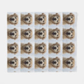 Creëer Dog Photo Pet Puppy Patroon Fleece Deken (Voorkant (Horizontaal))