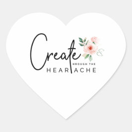 Creëer door de heartache-stickers hart sticker
